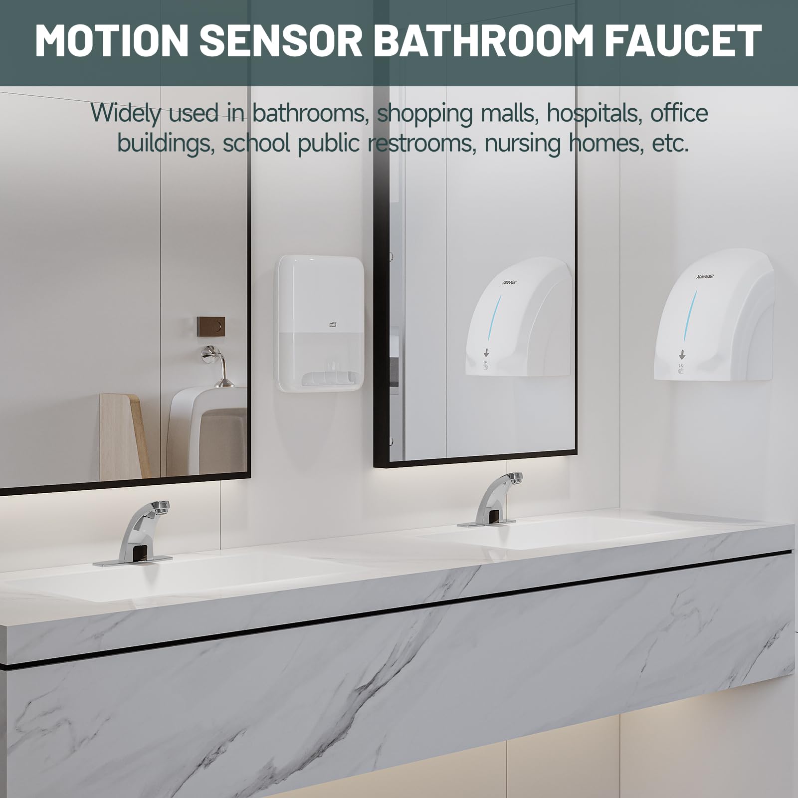Latón macizo grifo Greenspring con Sensor de grifo de Sensor de encendido y apagado automático cromado grifo y ducha para bañera grifo funda Diseño de instalación piezas mueble para baño romano templado que cambia Glacier Bay
