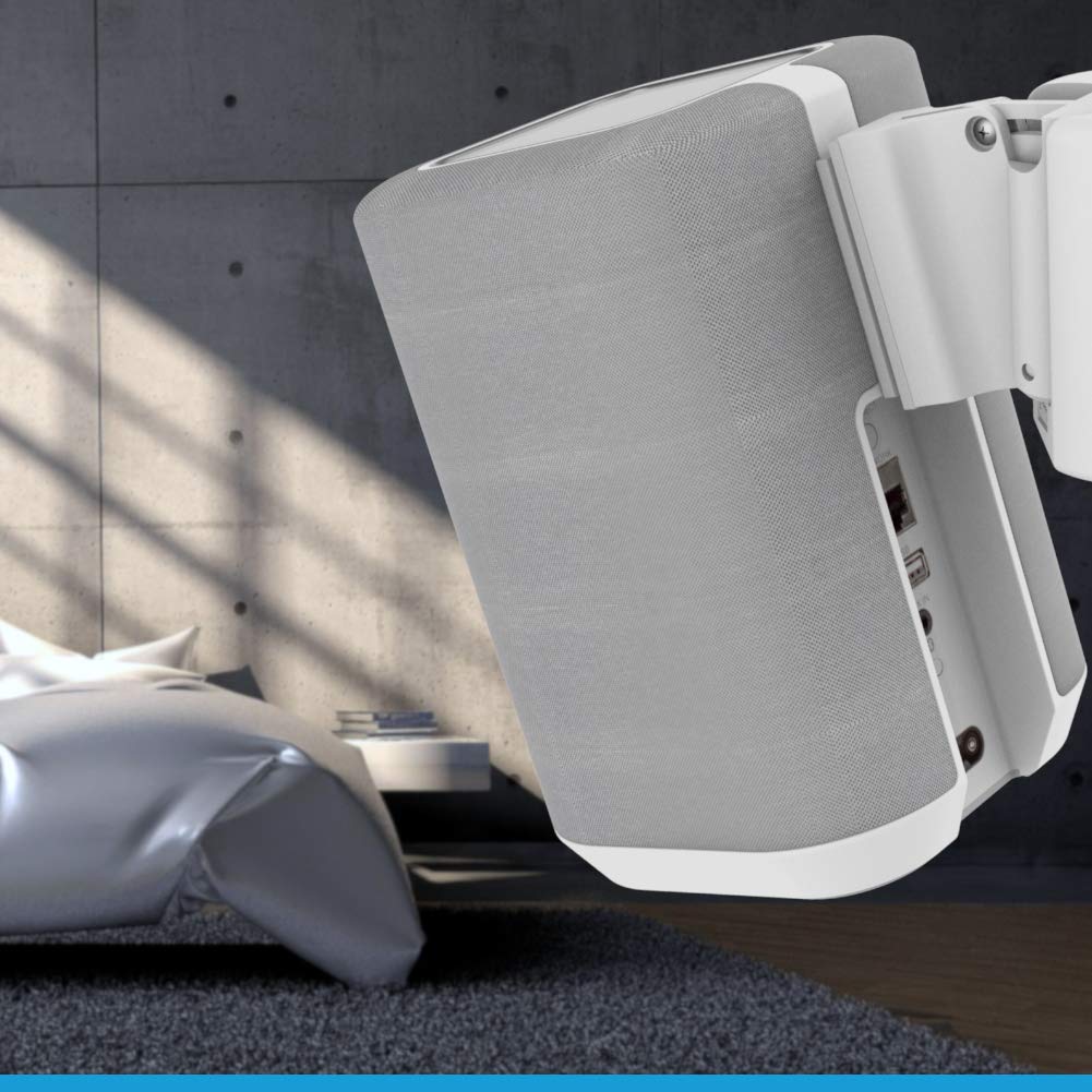 Cavus CMDH150W Support mural pivotant et inclinable pour haut-parleur intelligent Denon Home 150 - Facile à suspendre - Support inclus - Blanc