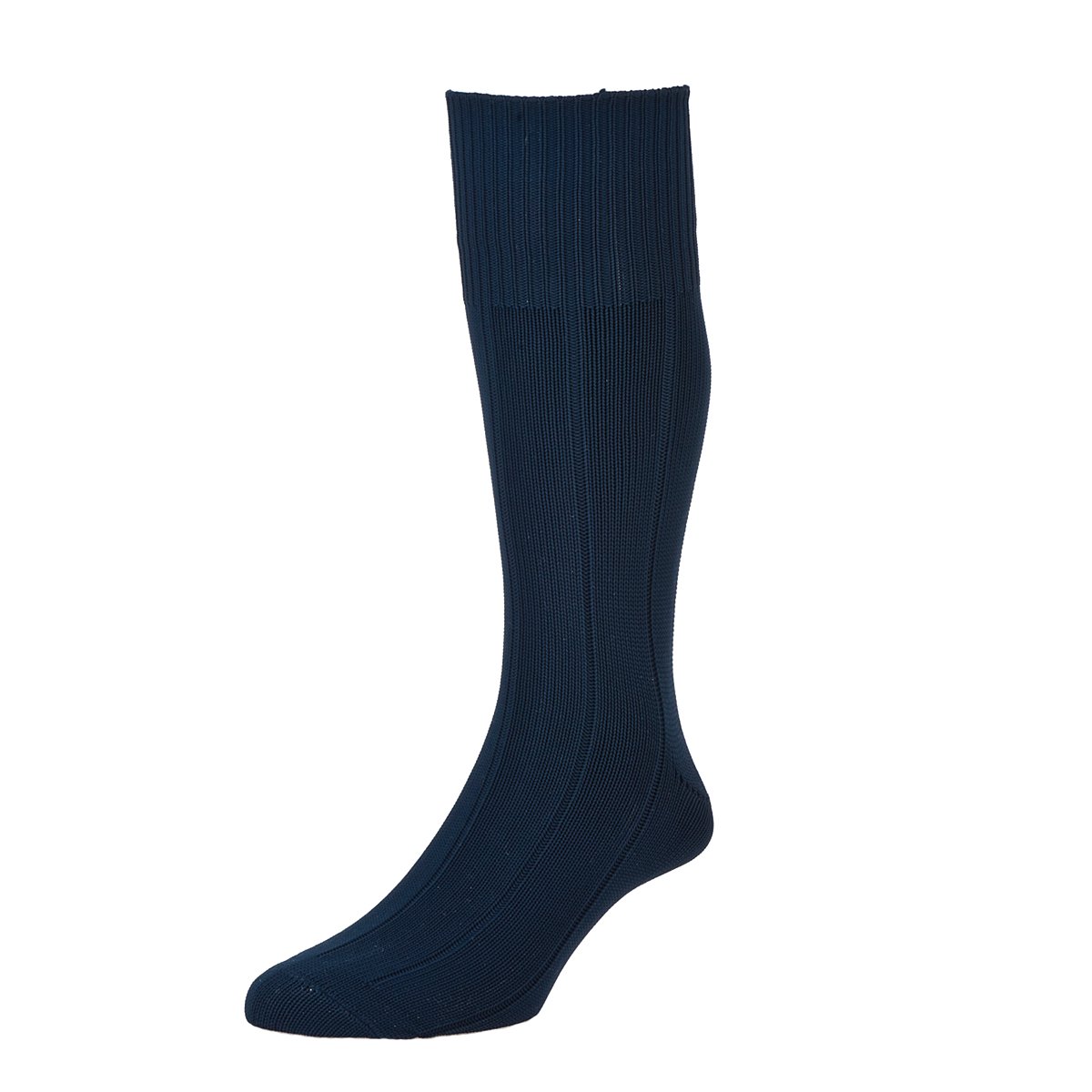 HJ Hall Indestructible HJ1 Broad Rib Half Hose Socks/UK 6-11 Eur 39-45 & UK 11-13 Eur 45-47 (UK 6-11 Eur 39-45, Dark Navy)