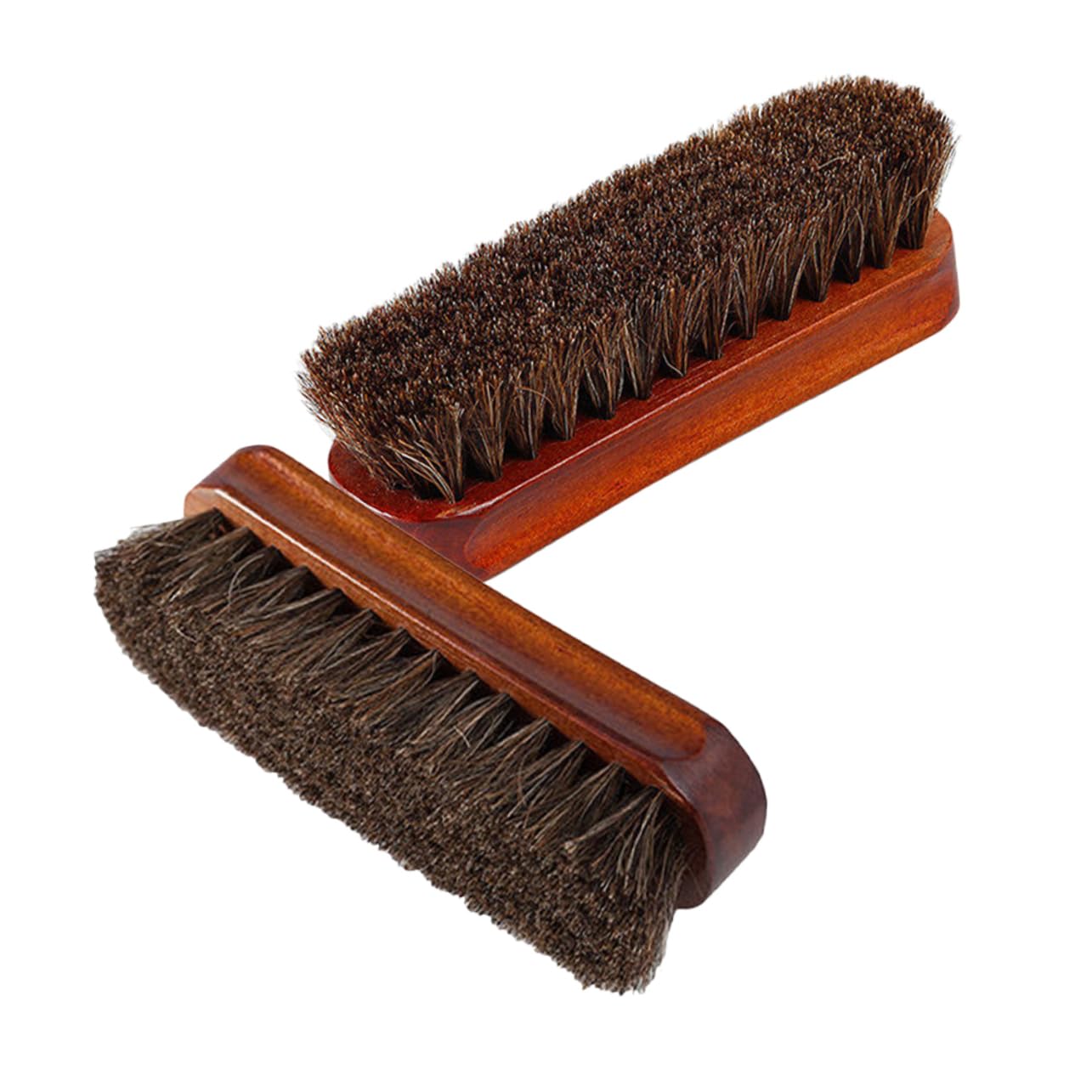 LIFKOME 3 Series Cepillo De Pelo De Caballo para Zapatos. Kit De Limpieza De Zapatos De Gamuza Betún Negro Equipo Polaco Tirador Madera Cepillo para Botas Limpiador De 2 Piezas X 3