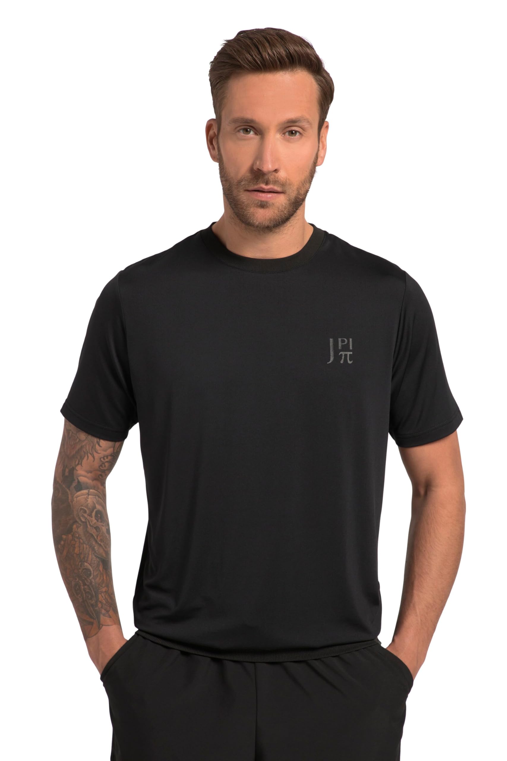 Jay-Pi Men's Black Jp 1880 Active, T-Shirt, Function, Flexnamic, Belly Fit, 1/2, XXXX-Large