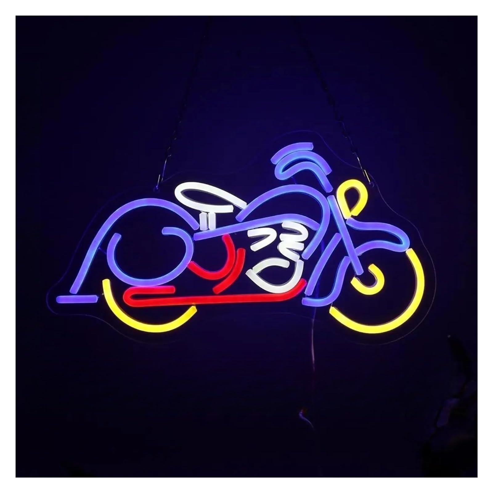 LEMST Sign Lamp Motorcycle Neon Sign Light Dimmable for Living Room Man Cave Shop Game Room Bedroom Birthday Decor 41cmx22cm