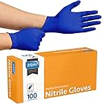 Inspire Nitrile Gloves Medical Examination | 4.5 Grade The Original Quality Stretch Cobalt Blue | Disposable Latex Free Doctors,EMT, Food Service, Cleaning, Janitorial, Household, Hospitals and More