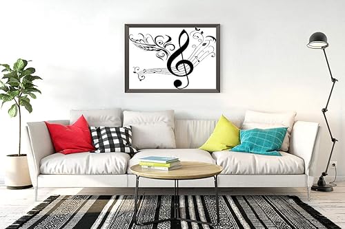 Miniatura 3 de Kit de pintura de diamante 5D para manualidades, diseño de roca y esqueleto, con símbolo de hipster, 12.0 x 16.0in, para adultos y niños