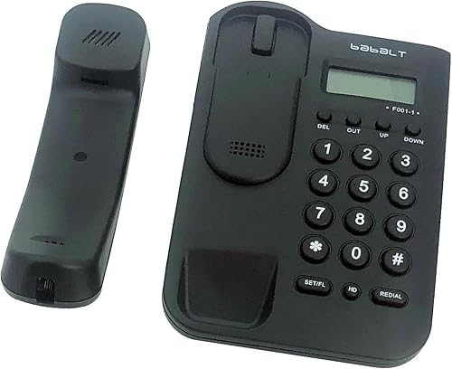 Miniatura 9 de TelPal FSKDTMF Teléfono fijo básico con cable, teléfono de identificación de llamadas simple con pantalla LCD de número de llamadas entrantes,