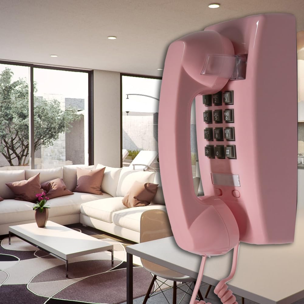 GHYTMTHOT Wall Phone, Wall Phones for landline Wall Mount, Used for Hotel School and Home.