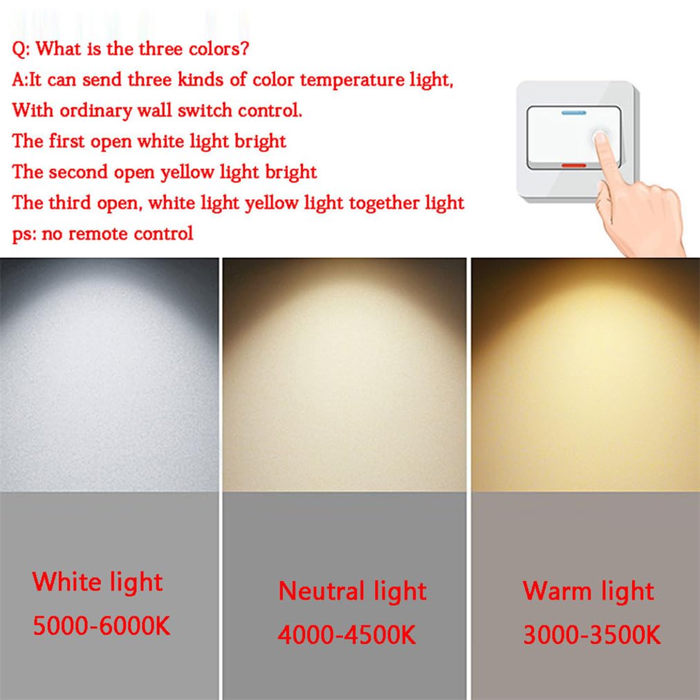 Okrągła wpuszczana lampa sufitowa Kreatywny design z akrylowym kloszem Trójkolorowy matowy panel świetlny Ultracienka nowoczesna lampa przewodowa do sypialni i kuchni,