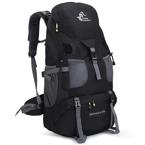 Bseash 50L Lightweight Water-Resistant Hiking Backpack