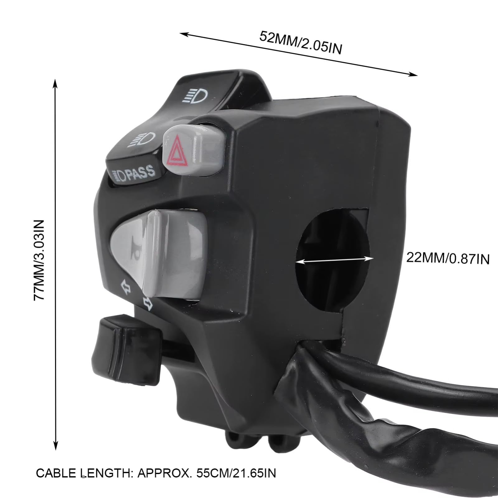 Controllo Manubrio Interruttore Moto Da 22mm Compatibile Con PCX125 Per PCX150 Manubrio Controllo Svolta Della Luce Pericolo Del Fascio Per Alto Basso Manubrio Kill Interruttore