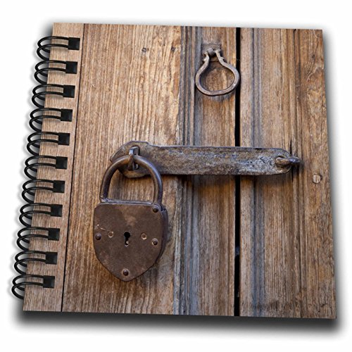 Image of 3dRose Mexico, San Miguel de Allende. Detail of a door with antique padlock. - Mini Notepad, 4 by 4-inch (db 188397 3)