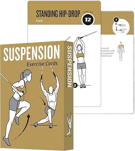 Miniatura 11 de Tarjetas de entrenamiento con balón de estabilidad, mazo de 62 tarjetas de ejercicios Tamaño grande 5" x 3.5" Tarjetas de fitness para mujeres y