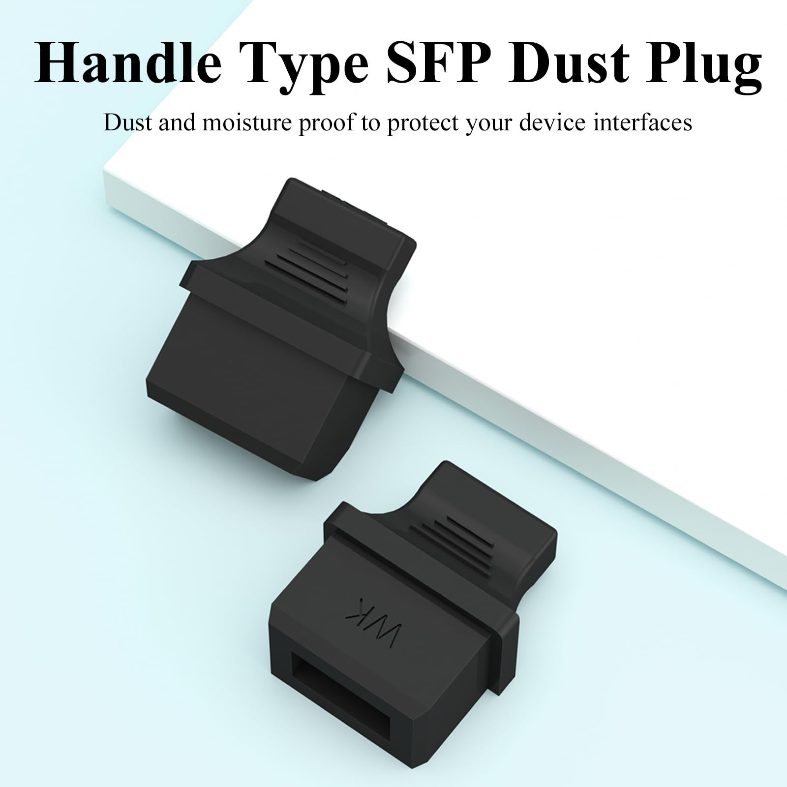 QSFP Dust Cover 40G QSFP 100G QSFP28 Fiber Optic Dust Caps Suitable For MPO Or MTP Optical Module Port,Black Silicone, 50pcs - View #6