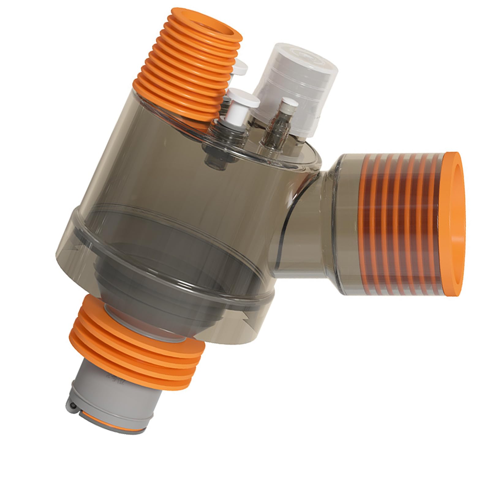 Msioytog Multicolor Laundry Drain Routing Connector, 3-Way Abs Floor Drain Hose Adapter With Vertical Inlet And Side Port For Organized Hou