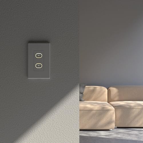 Miniatura 8 de LIFX Interruptor inteligente, interruptor táctil inteligente Wi-Fi de 2 botones en la pared (negro)