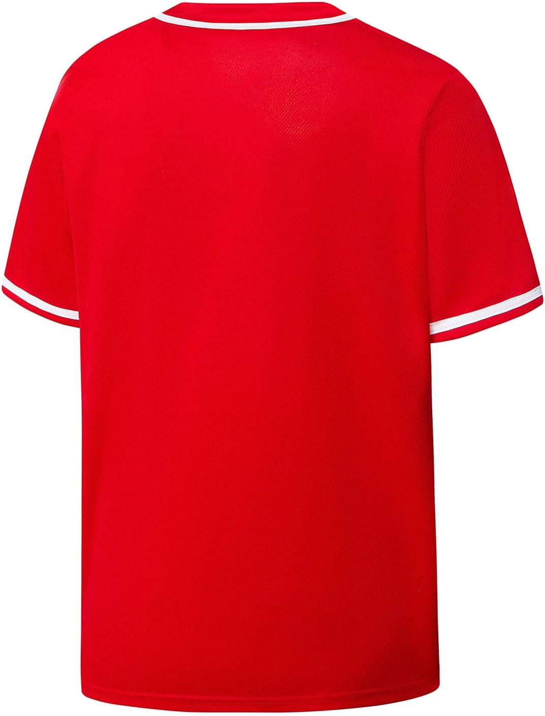 YWIES Mens Button Down Plain Baseball Jersey, Blank Softball Team Uniform, Hip Hop Hipster Short Sleeve Active Shirts - Image 2