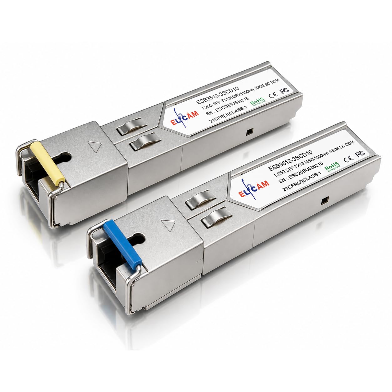 Modulo BIDI SFP 1,25G SC Monomodale 10KM DDM Compatibile Cisco Ubiquiti Huawei D-Link Mikrotik