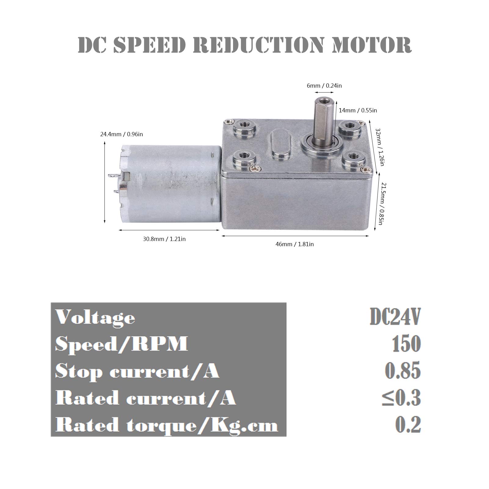 Motoriduttore DC 24V 5-150 Giri/min | Motore A Vite Senza Fine | Alta Coppia Per Applicazioni Industriali - Foto 13