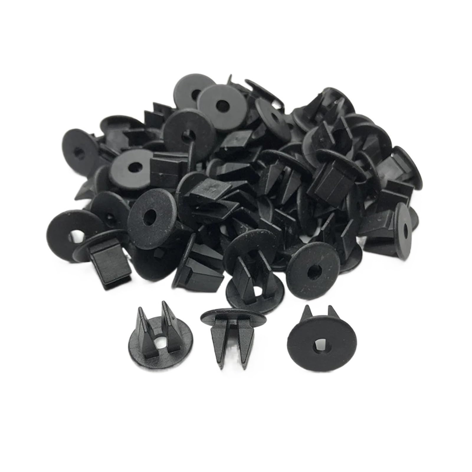 Kxfvyne 50Pcs 50/100Pcs Fastener Rivets Compatible Car Headlight Clips Fixing Spacer Buacket Nut Grommet Apron Retainer(50Pcs)