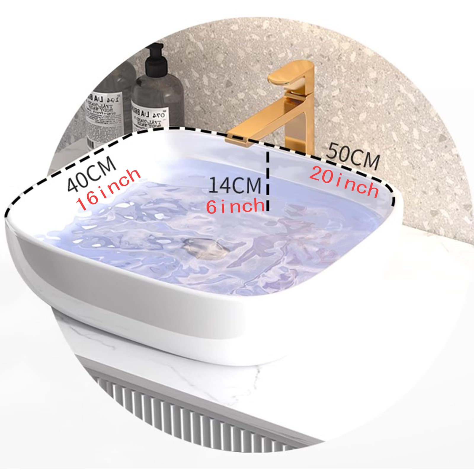 Set di Mobili da Bagno con Lavabo, con 1 Armadietto, Set di Mobili da Bagno Lavabo con MobilettoWhite,90cm/36in