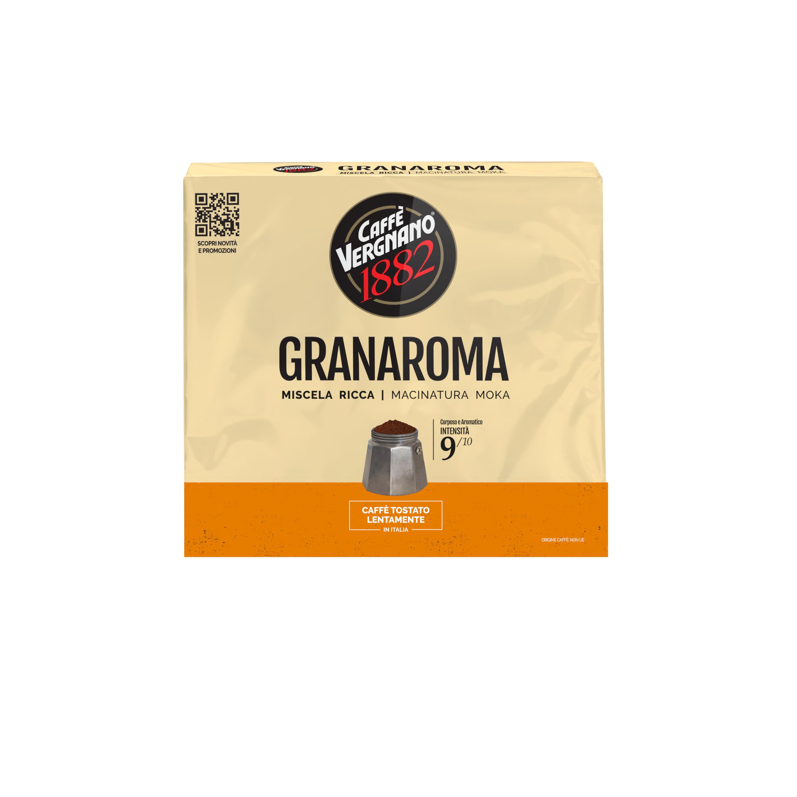 Caffè Vergnano 1882 - Caffè Macinato per Moka Granaroma Miscela Ricca