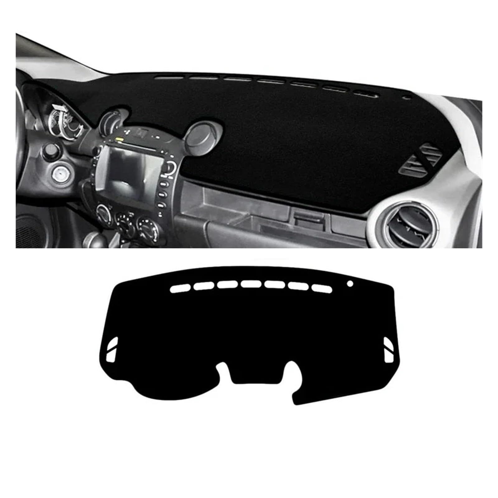Alfombrillas de salpicadero para Mazda 2 2007-2014 protectoras antideslizantes 7