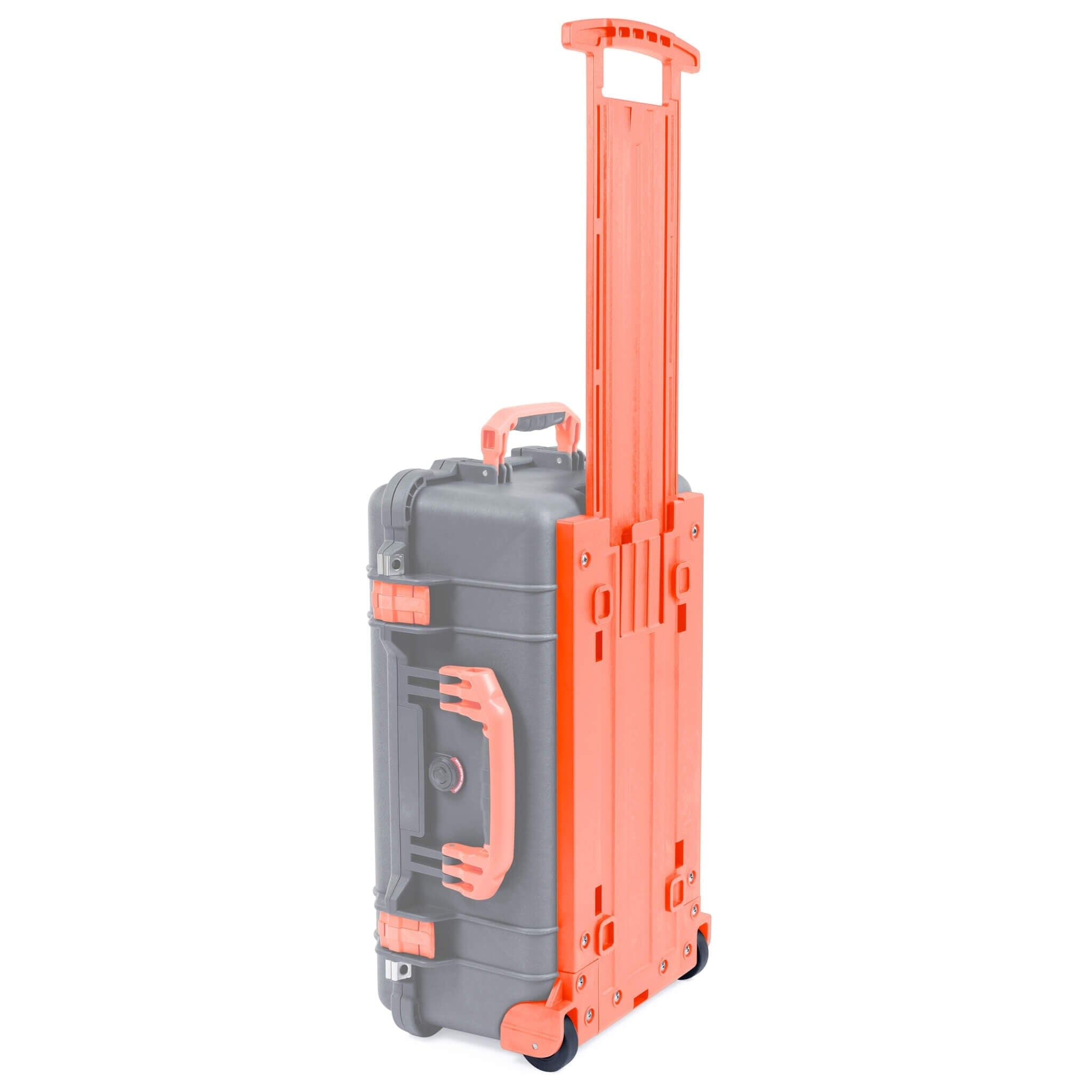 Pelican 1510 Replacement Trolley Set - Backplate, Telescoping Handle, L&R Wheel Assemblies - Orange