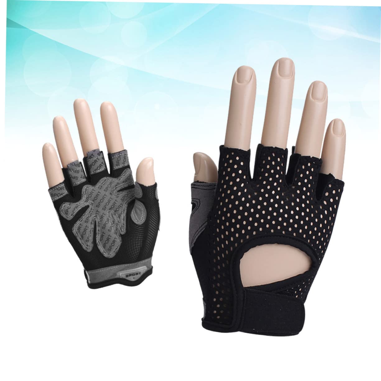 Yardwe 2 Pezzi Guanti Da Donna Guanti Da Donna Guanti Sportivi Da Donna Guanti Da Allenamento Mezzi Guanti Per Sollevamento Pesi Manubri Antiscivolo Fitness