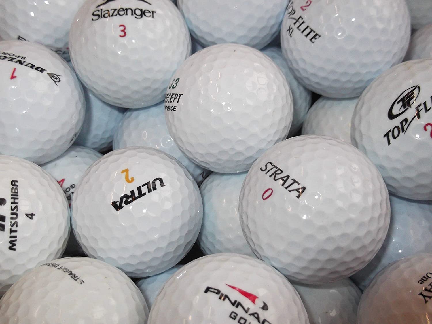 pro lake balls Piłki golfowe, 24 sztuki, perłowe / klasy A (używane nienowe), białe