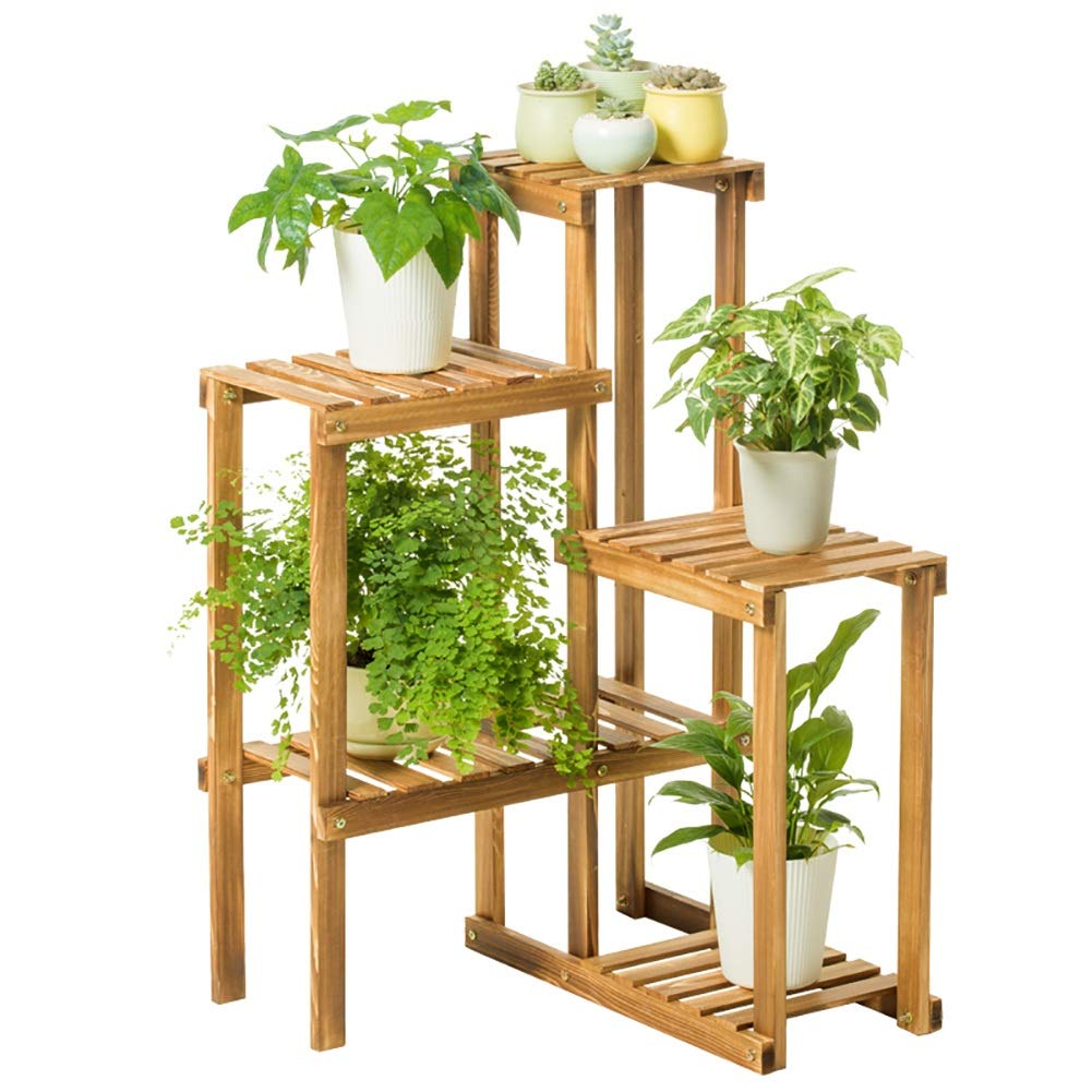 SnamicE Indoor Plant Stand Plant Rack Bamboo Plant Stand Flower Pots Shelf Garden Holder Display Shelf Balcony Flower Stand Multifunctional,