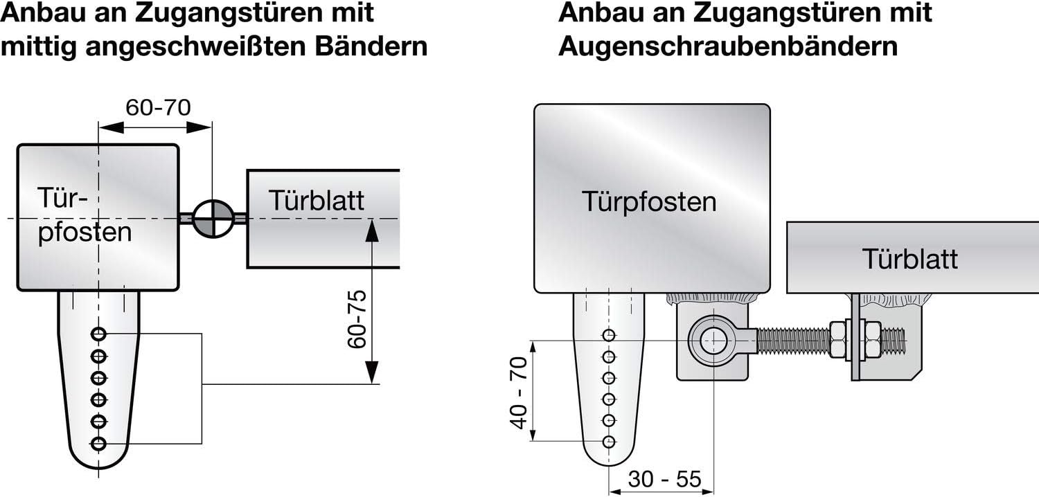 Dictator Direkt II 150 Door Closer, Door Width up to 1200 mm, Galvanised Steel, Pack of 1