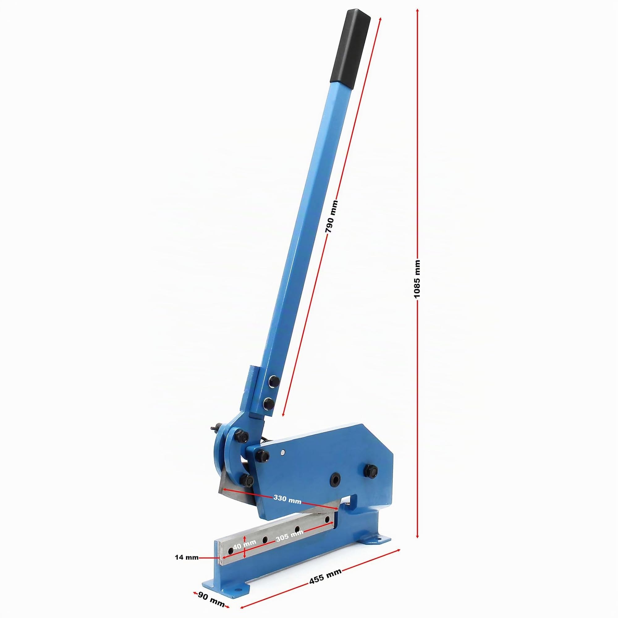 XPOtool Cizalla de palanca manual cuchilla de 250 mm para chapas de 6 mm metal cortadora herramienta