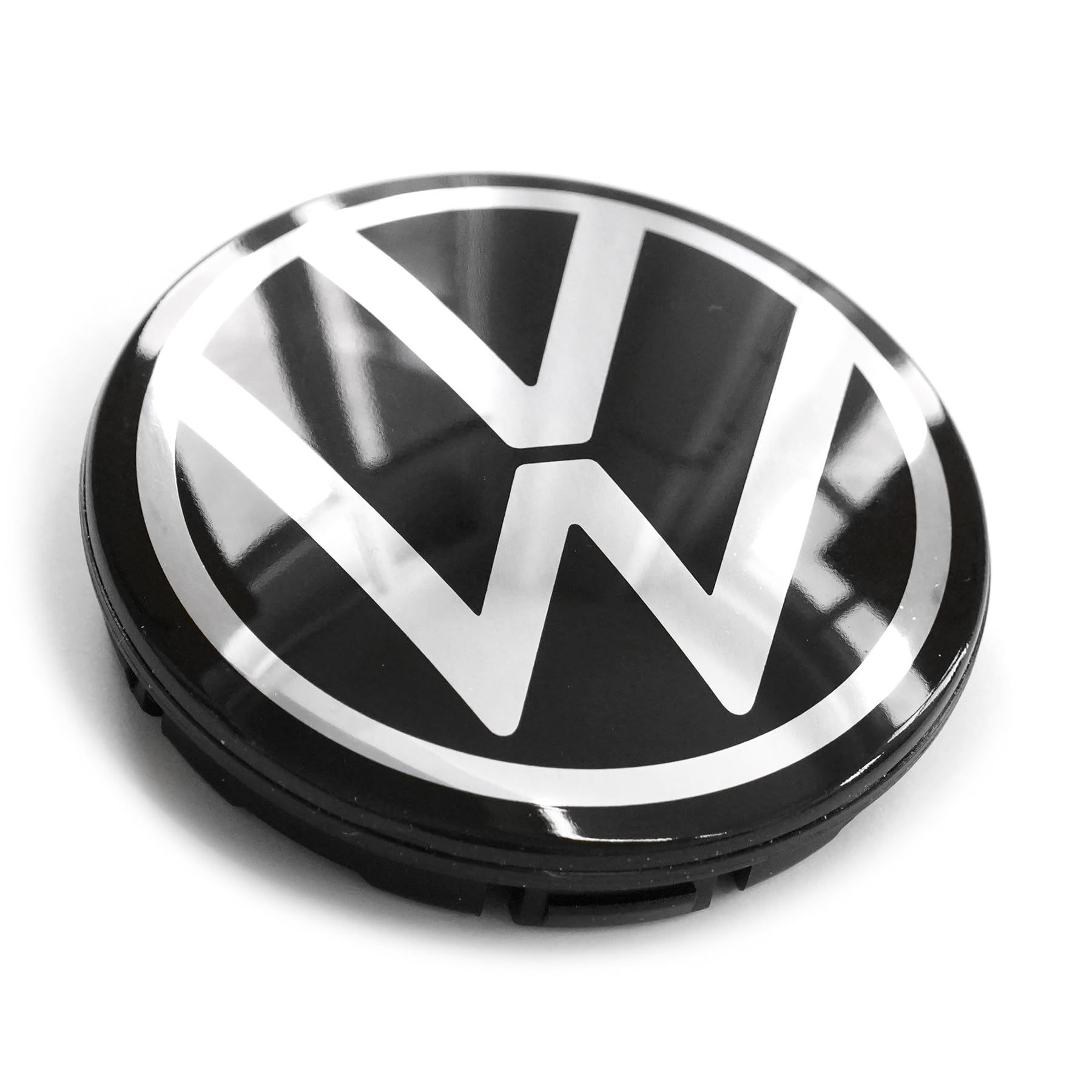 Volkswagen 571601171FOD Nabenkappe (1 Stück) Radnabenkappe Nabenabdeckung, schwarz/Chrom *** nur für Original VW Aluminiumfelgen ***
