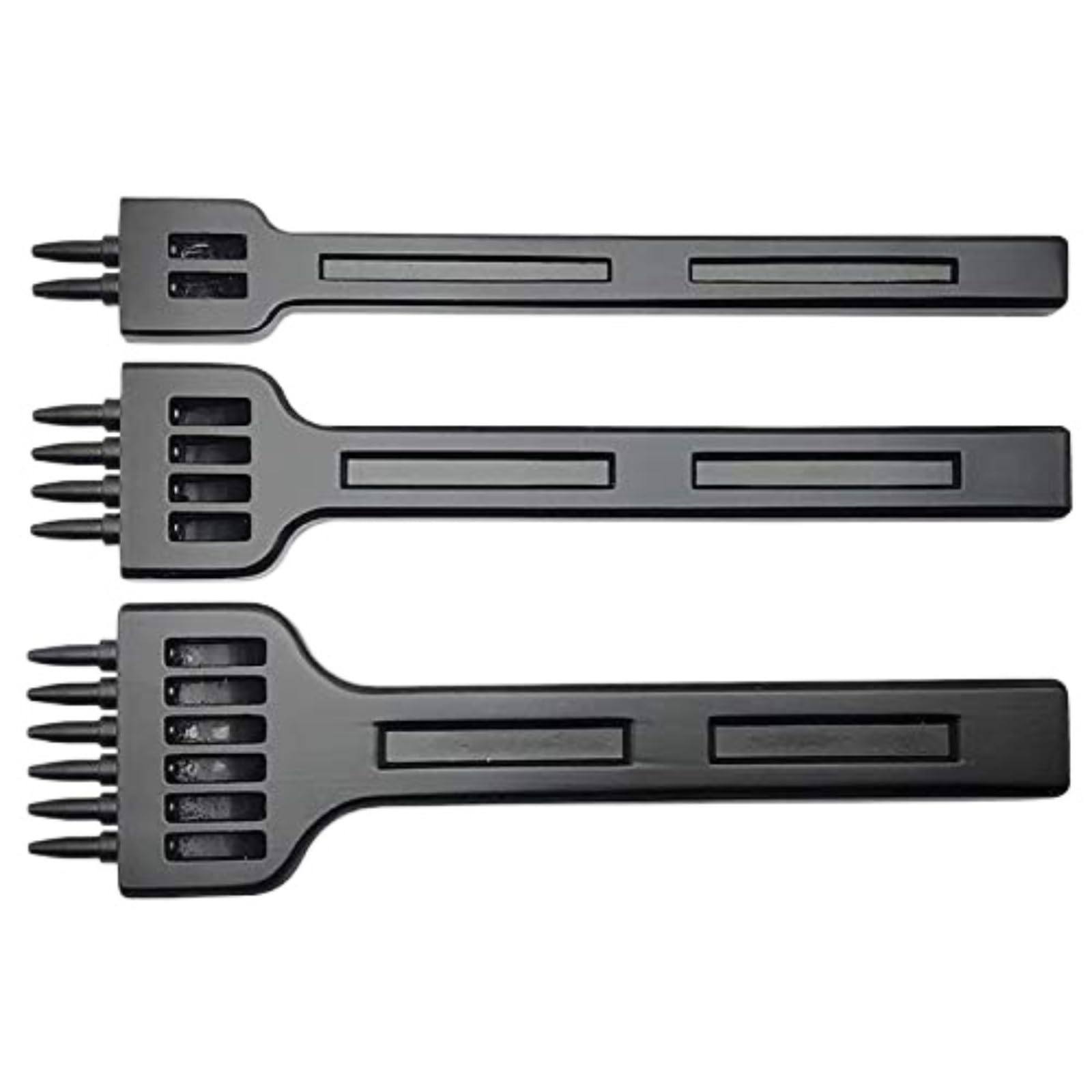 4mm 2/4/6 Claw Tooth Leather Stitching Chisels Round Hole Punching Tool Set for DIY Leather Craft