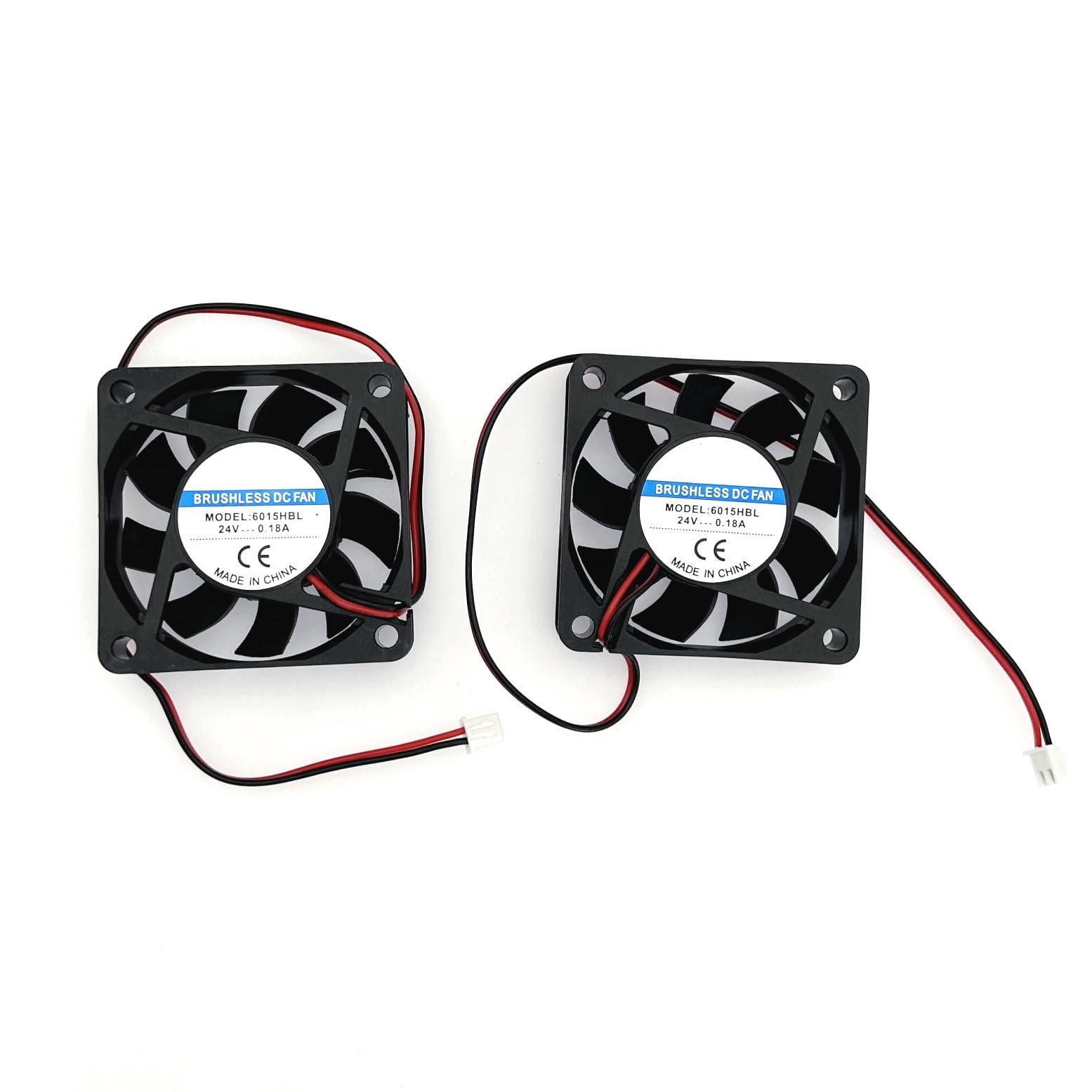 2-pack 30mm x 30mm x 10mm 3010 12V DC borstelloze koelventilator, dubbel kogellagersysteem, 2pin