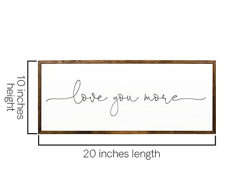 Miniatura 2 de 10x20 inches, Love You More Sign - I Love You More - I Love You More Sign - Above Bed Decor - Signs For Above Bed - I Love You Sign - Love You More