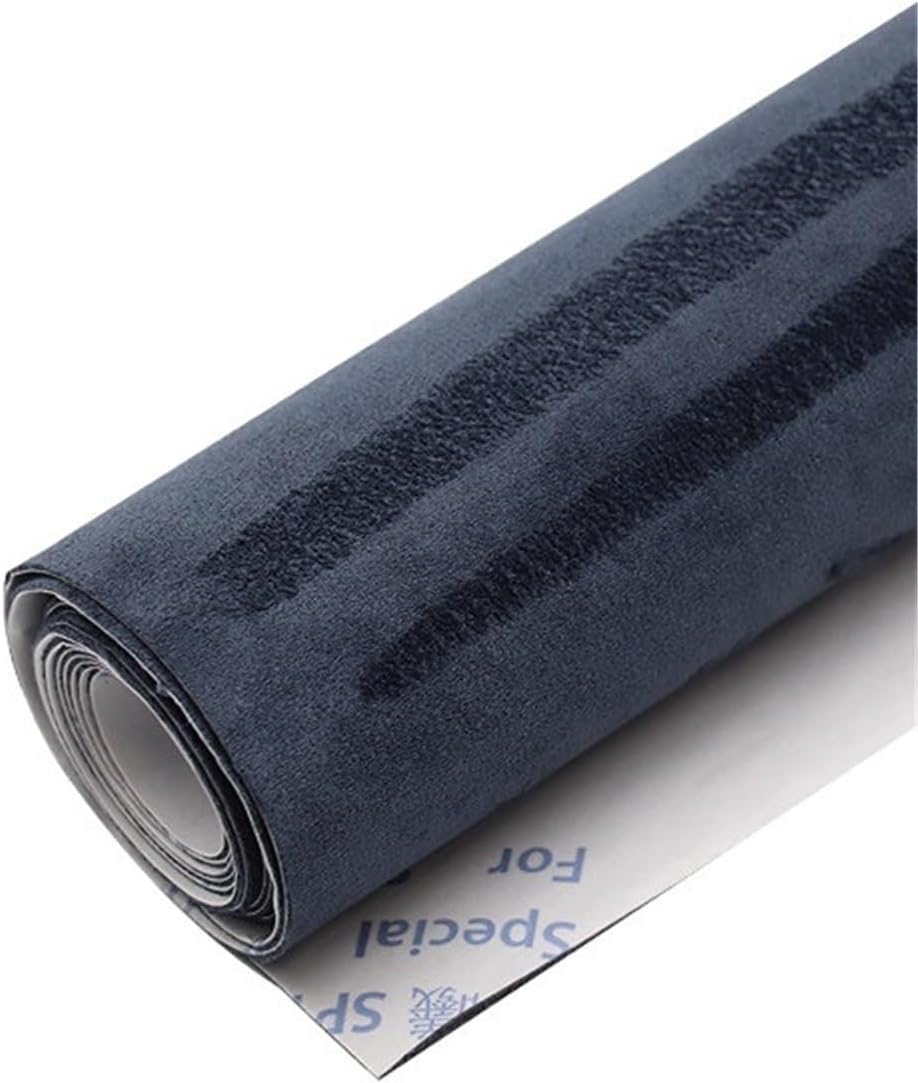 Zamszowa tkanina na podsufitkę, Tkanina na podsufitkę samoprzylepna zamszowa rolka wielokolorowa wiele rozmiarów DIY wnętrze samochodu(Blue2,30cm x 149cm)