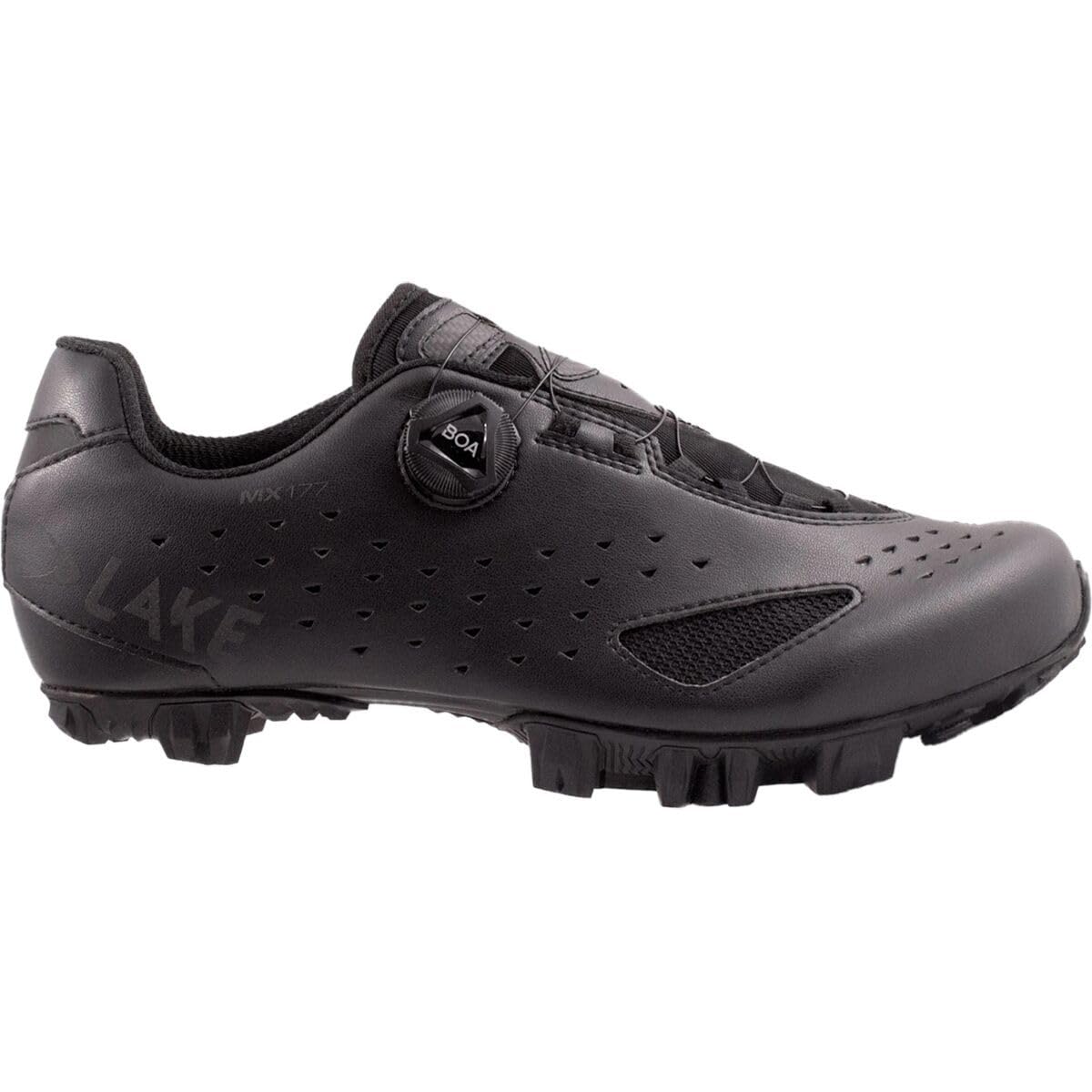 Lake Mx177 Cycling Shoe - Men's Black/Black Reflective, 38.0