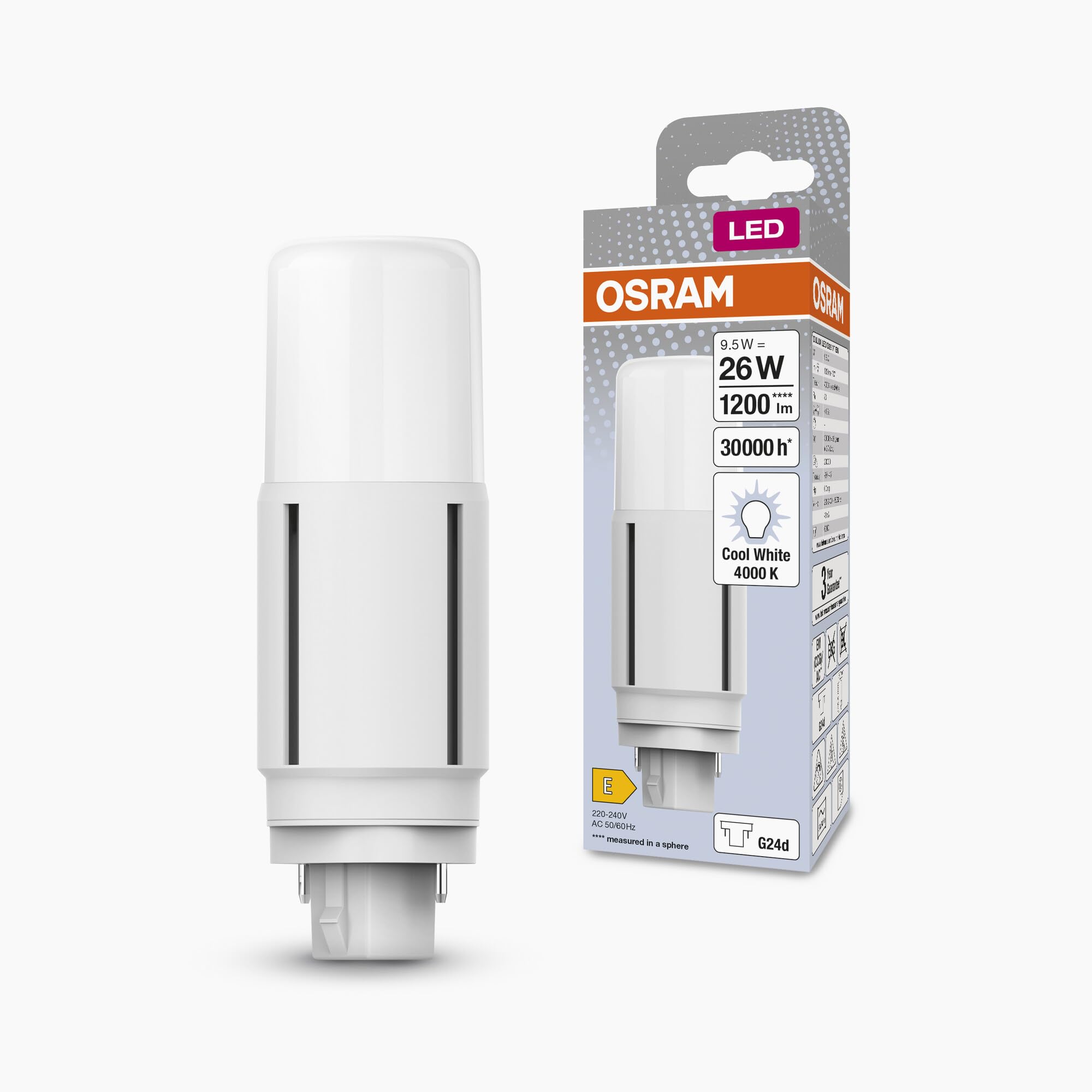 Osram Dulux Led Bulb G24d D26 Vt Em/Ac 9.5W 840