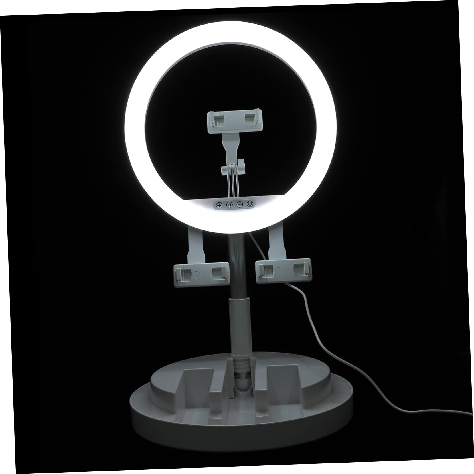 Veemoon 1Pc LED Ring Light Stand with Phone Holder for Live Streaming Photography Video Recording Light Rack for Enhanced Lighting and Vlogging