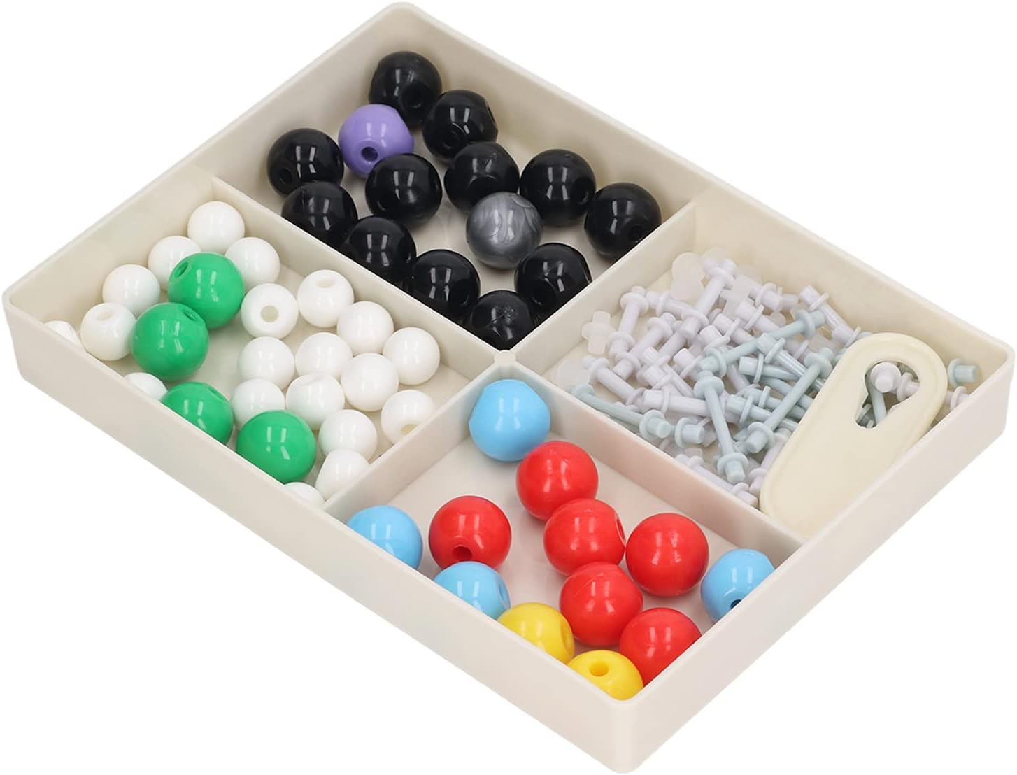 Molecular Model Kit, Exquisite Durable Learning Tool for Chemistry Students and Teachers, PP Material, 23.5 x 17 cm, 50 Atoms