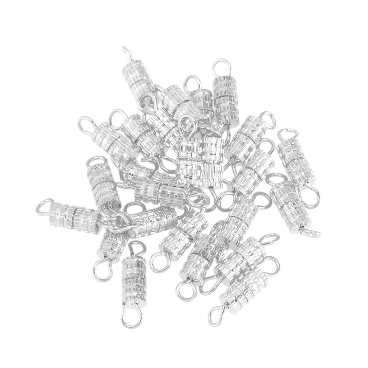 20 Pezzi Chiusura a Vite in Rame per Collane e Bracciali Anello Diviso e Bloccaggio di Sicurezza per Creazioni di Gioielli Fai da Te