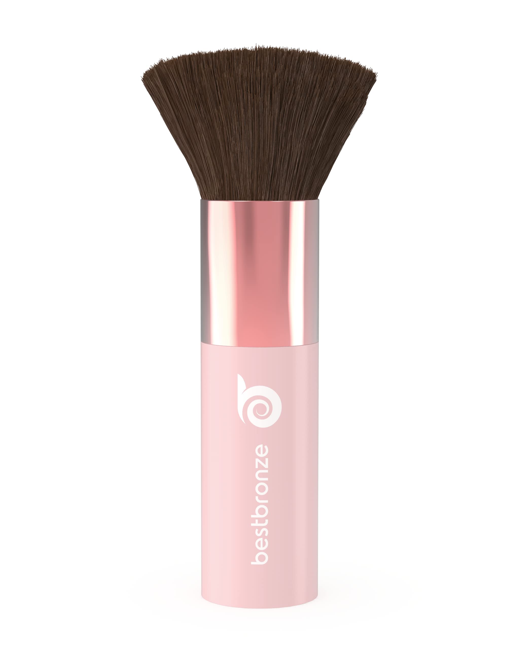 Best Bronze Tall Kabuki Brush, Vegan - Kabuki Foundation Brush for Liquid Makeup, Sunless Tanner with Soft Bristles, for Hands, Feet, Face - Professional Makeup Brushes and Accessories