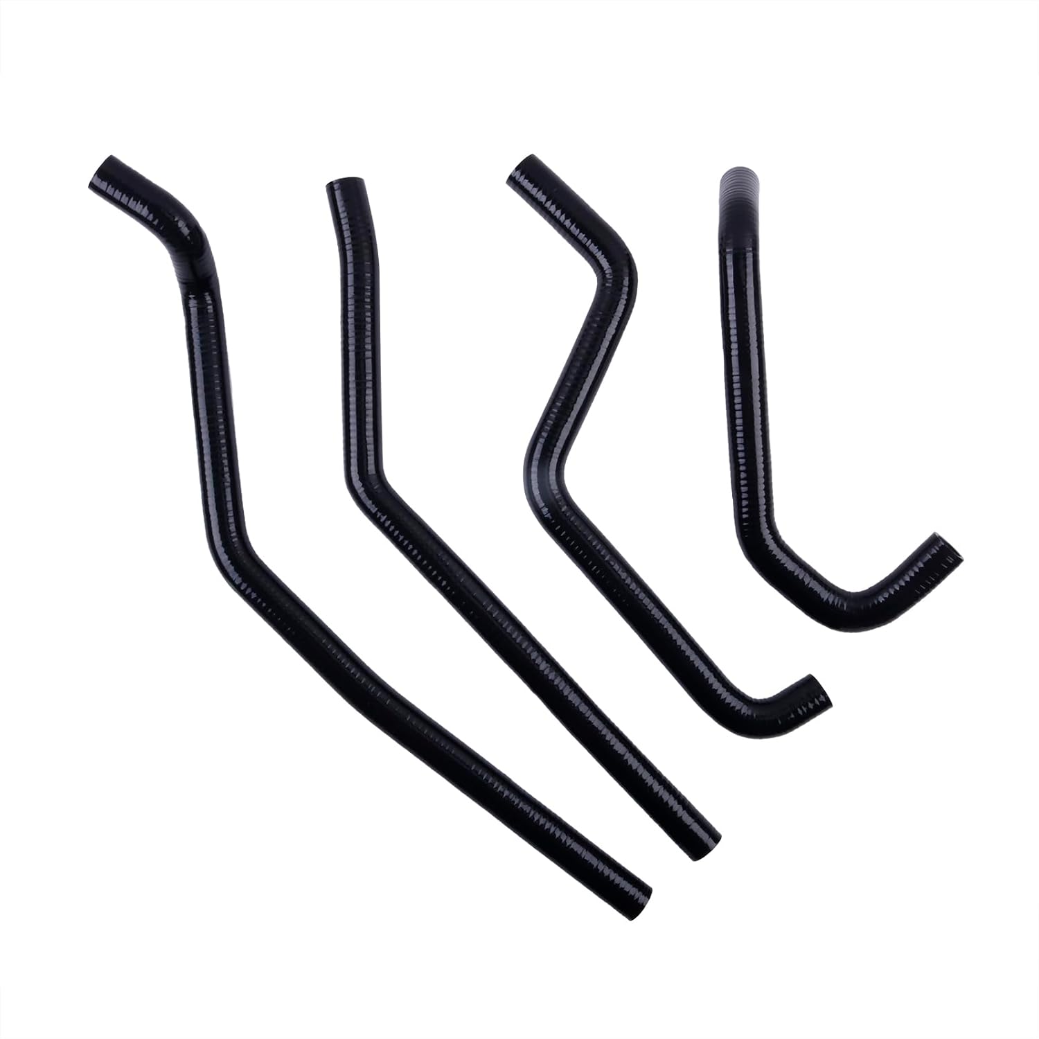 4Pcs Silicone Radiator Coolant Hose Kit for ATV 2008-2011 Polaris Ranger RZR 800 3 Layer(4.5mm) Reinforced Leak Proof Design Heavy Duty Enhanced Cooling 11 Colors (Gloss Black)