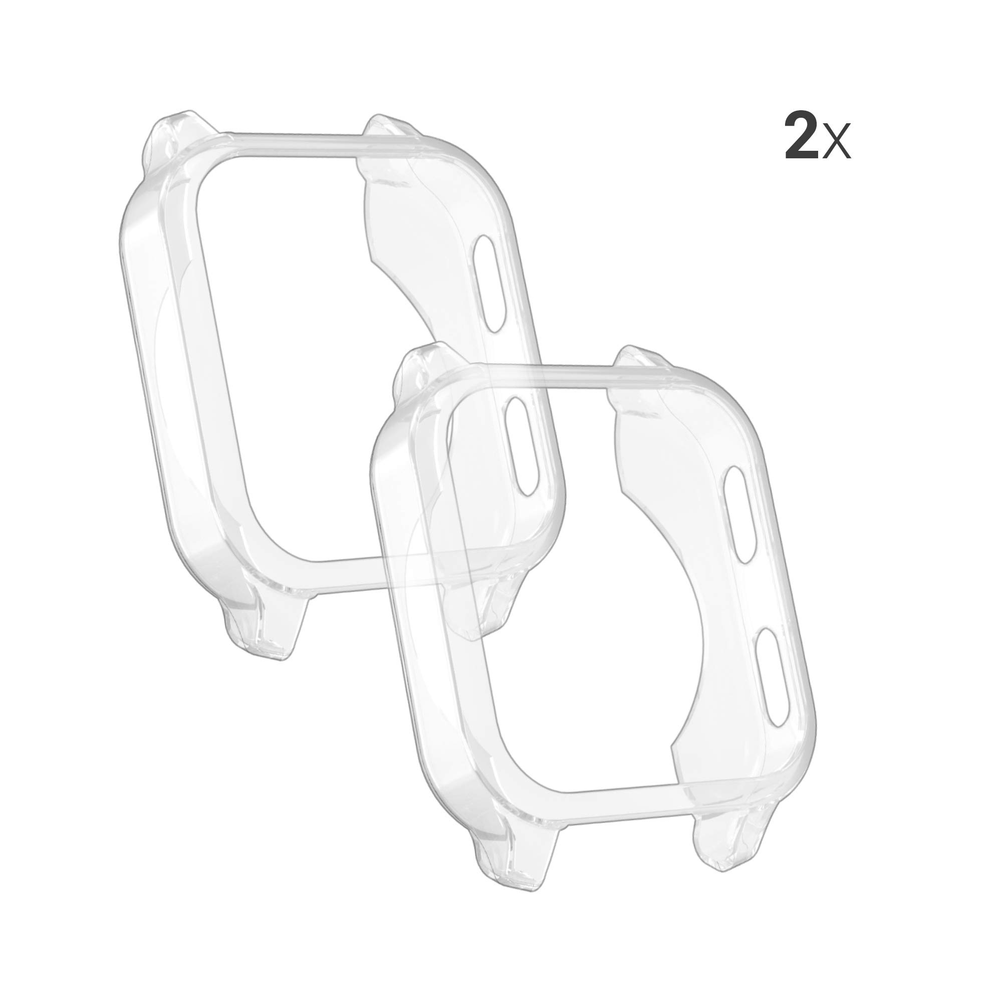 kwmobile Pokrowiec na ramę kompatybilny z Garmin Venu Sq Music/Sq Cover (2-pak) - przezroczyste silikonowe etui - przezroczyste