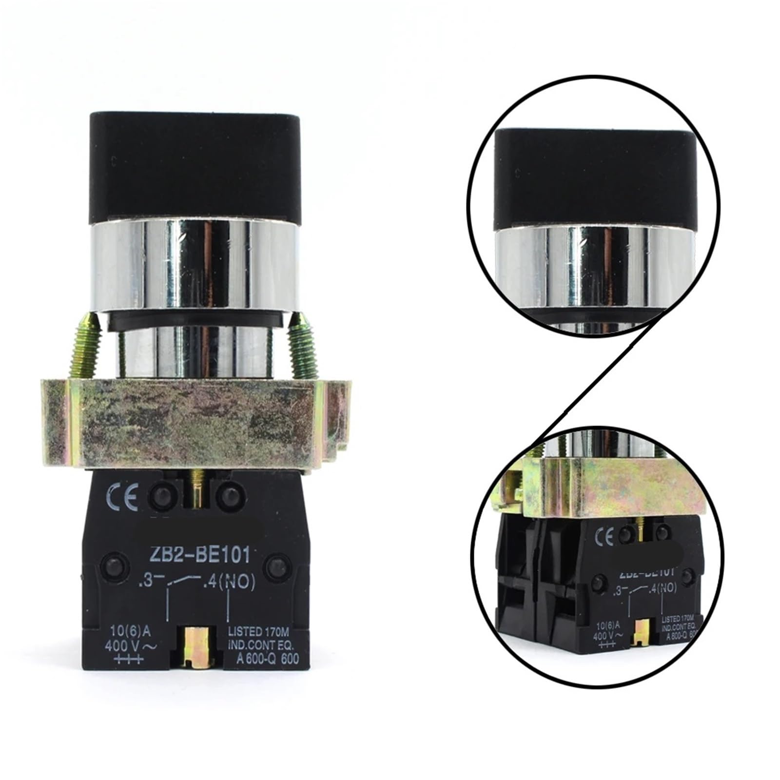 Interruptor pulsador de tres posiciones con selector y manija estándar eléctrico XB2-BD33
