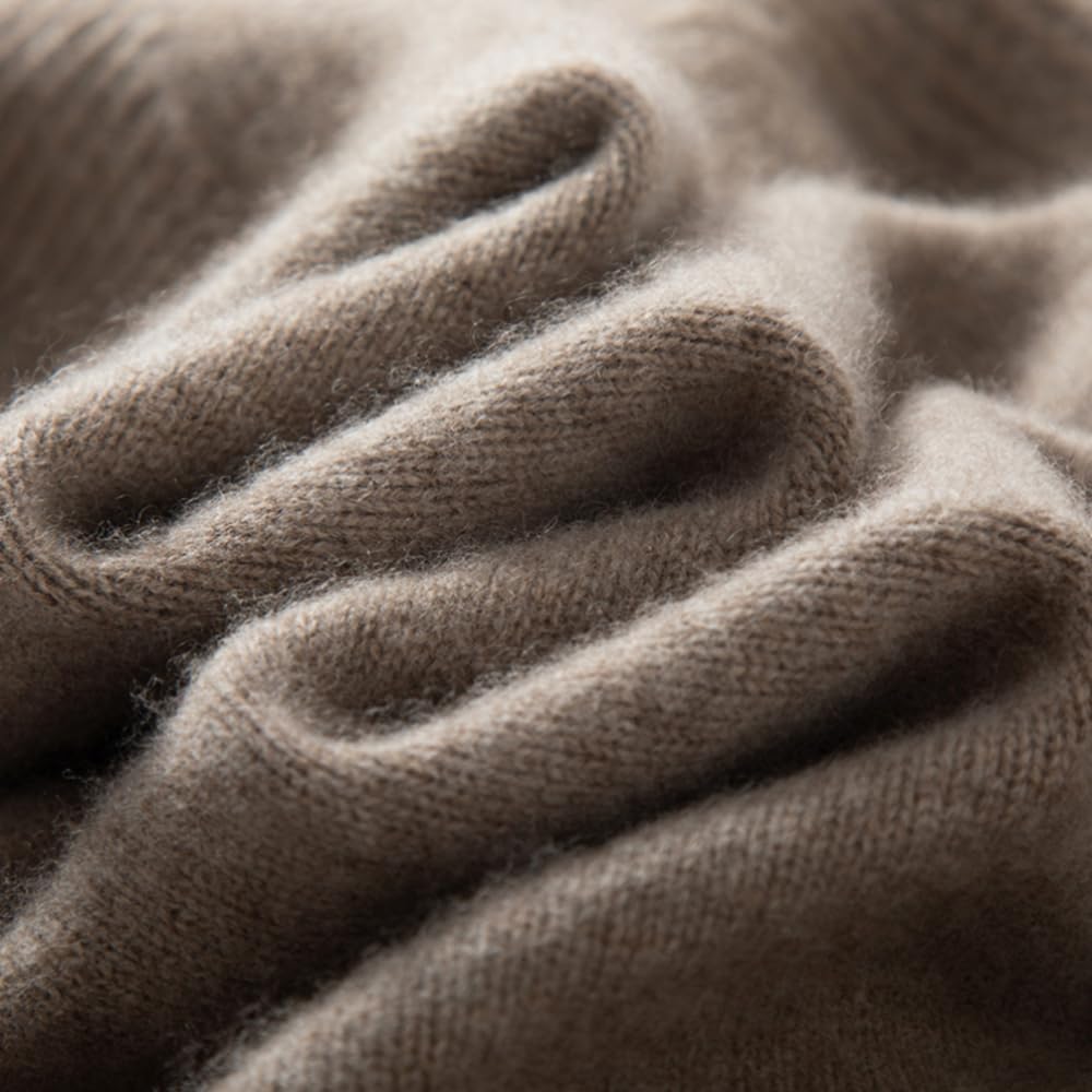 Women's Cashmere and Wool Blend Casual Knit Long Sleeve Thickening Type Hoodie Sweater - Image 3