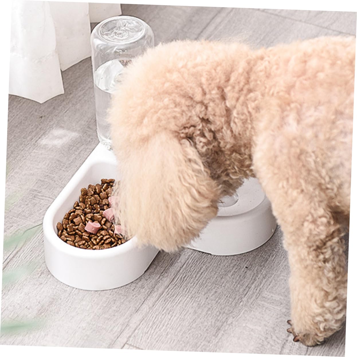 BESPORTBLE 3stücke Automatischer Wasserspender Und Futternapf Für Katzen Und Hunde rutschfest Auslaufsicher Mit Elegantem Design Praktisch Für Zuhause Und Unterwegs Weiß