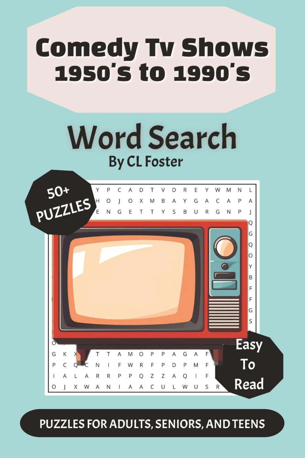 Comedy TV Shows 1950's to 1990's Word Search Puzzle Book