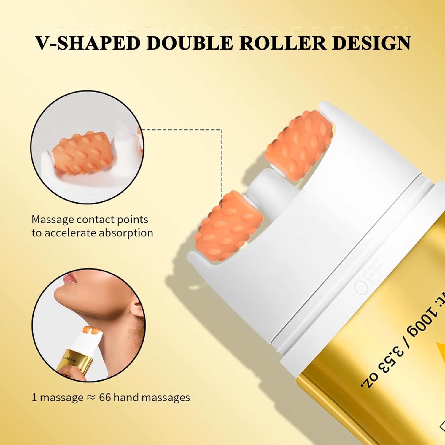 Firming Neck Cream with Roller, Lifting Neck Cream contains Hexapeptide, Moisturizing Tightening lotions Cosmetic Skin Care Repair - Image 6