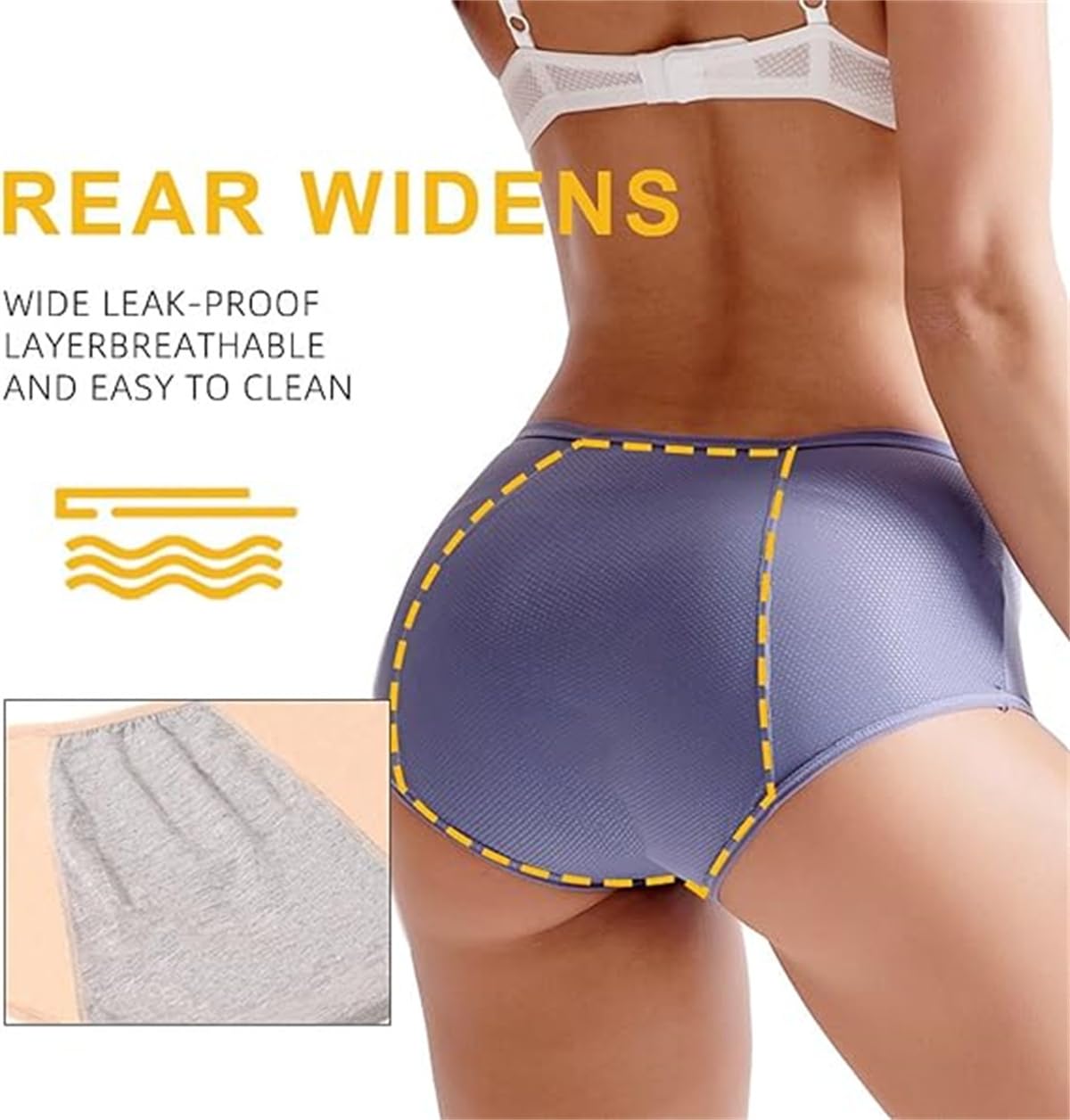 VZXATYOP Ropa Interior con Soporte para Suelo pélvico a Prueba Fugas para Mujeres Mayores 60 años Braguitas absorbentes para Control vejiga Ropa Interior Femenina de Cintura Alta